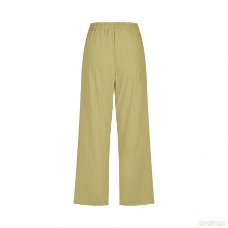 jovati Women's Linen Capri Pants Casual Loose Drawstring Elastic Waist with Pockets Plus Size Short Pants, Green, M - Anjali Joshi [KSIĄŻKA]