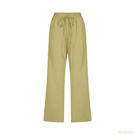 jovati Women's Linen Capri Pants Casual Loose Drawstring Elastic Waist with Pockets Plus Size Short Pants, Green, M - Anjali Joshi [KSIĄŻKA]