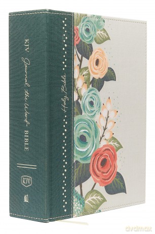 KJV Large Print Bible, Journal the Word, Reflect, Journal or Create Art Next to Your Favorite Verses (Green Cloth Over Board, Red Letter, Comfort Print: King James Version) [KSIĄŻKA]