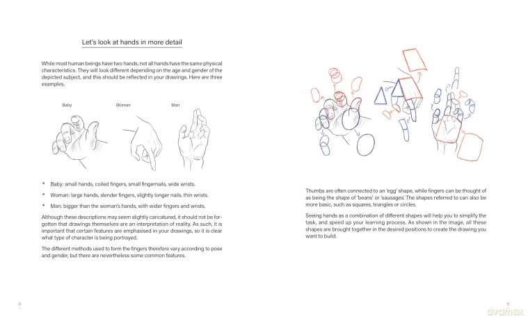 Learn To Draw Hands With 50 Models (Step by Step Guides to Drawing) - Niels Roman [KSIĄŻKA]