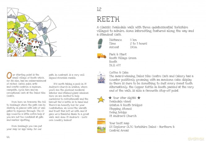 Lovely walks that end with coffee and cake in Yorkshire: an artisan's guide to lovely walks (and cake) throughout the year - Julie Dodsworth [KSIĄŻKA]