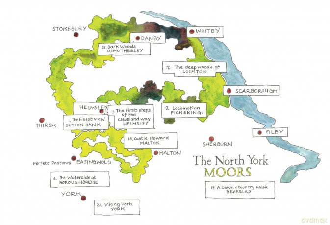 Lovely walks that end with coffee and cake in Yorkshire: an artisan's guide to lovely walks (and cake) throughout the year - Julie Dodsworth [KSIĄŻKA]