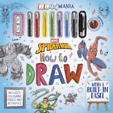 Marvel Spider-Man: How to Draw: Art activity pack with built-in easel, tools and step-by-step drawing guide [KSIĄŻKA]