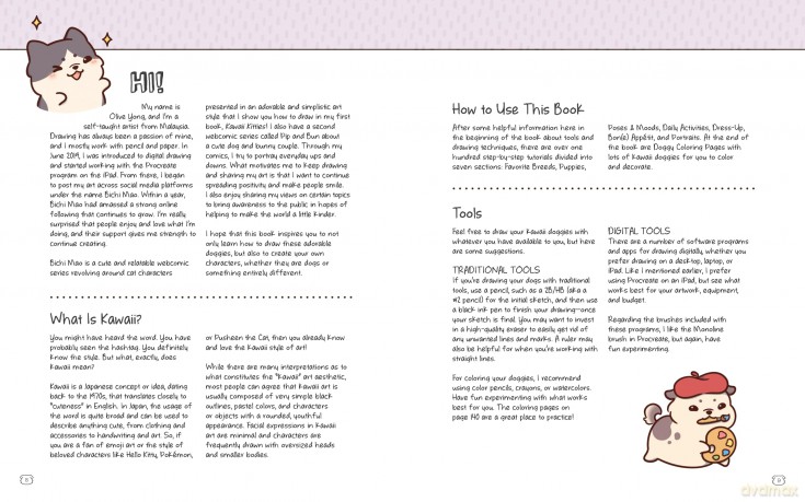 Mini Kawaii Doggies: Learn to Draw Over 100 Adorable Pups in All Their Glory (Kawaii Doodle) - Olive Yong [KOMIKS]