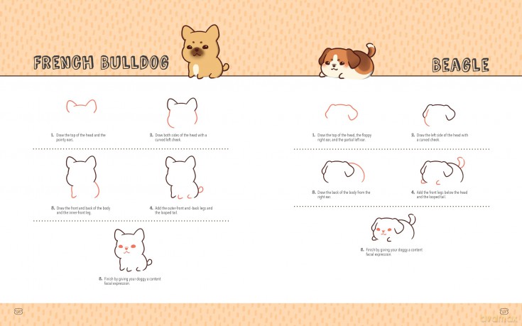 Mini Kawaii Doggies: Learn to Draw Over 100 Adorable Pups in All Their Glory (Kawaii Doodle) - Olive Yong [KOMIKS]