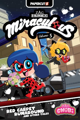 Miraculous Chibi Vol. 5: Red Carpets and Rousing Runarounds: Volume 5 (Miraculous Ladybug Chibi) - Carrie Harris [KSIĄŻKA]