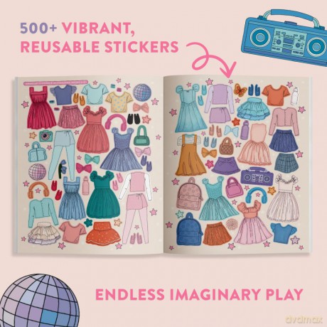 My Fancy Sticker Storybook: Dance Recital: 350+ Reusable Dress-up Sticker Book for Kids Ages 5-8: 2 (Sticker Activity Book Series) - Ali Koch [KSIĄŻKA]