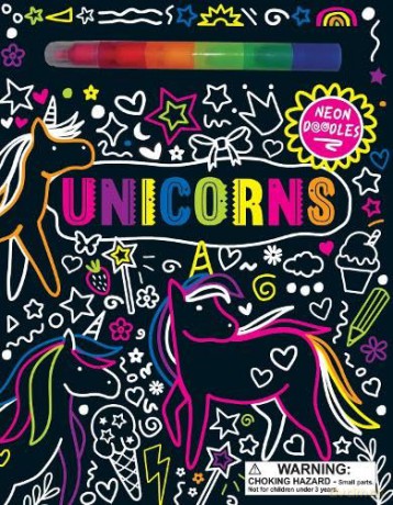 Neon Doodles Book - Unicorn: 3 - Tracy (Ills) Hare [KSIĄŻKA]