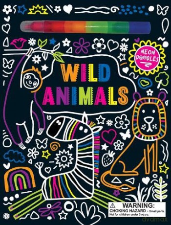 Neon Doodles Book - Wild Animals: 1 - Tracy (Ills) Hare [KSIĄŻKA]