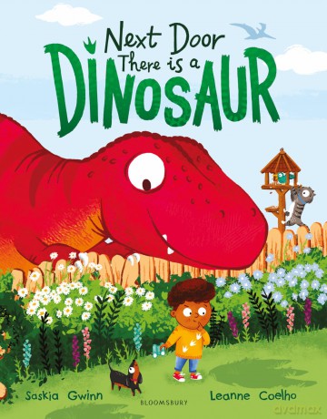 Next Door There is a Dinosaur: A funny picture book for 3+ with hidden dinosaurs on every page - Saskia Gwinn [KSIĄŻKA]