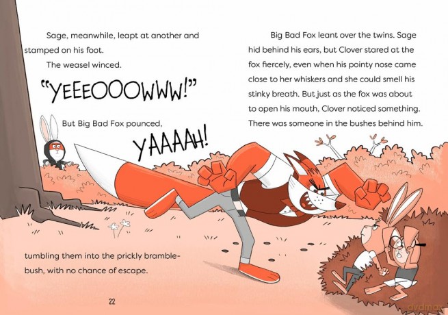 Ninja Bunnies vs the Big Bad Fox: Book 1: A hilarious and colourful adventure story - Jake Hopkins [KSIĄŻKA]