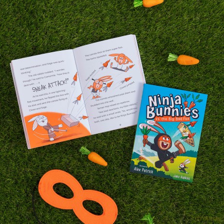 Ninja Bunnies vs the Big Bad Fox: Book 1: A hilarious and colourful adventure story - Jake Hopkins [KSIĄŻKA]