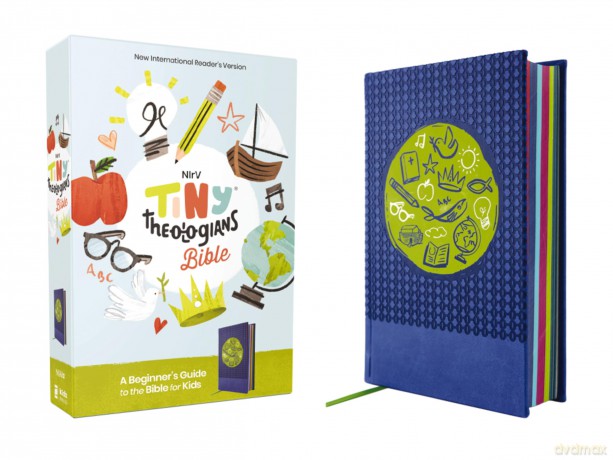 NIrV, Tiny Theologians Bible, Leathersoft over Board, Blue, Comfort Print: A Beginner's Guide to the Bible - for Kids - Gannett Amy [KSIĄŻKA]