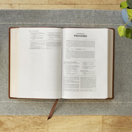 NKJV Foundation Study Bible, Wide-Margin, Brown Leathersoft, Red Letter: New King James Version, Brown, Red Letter [KSIĄŻKA]