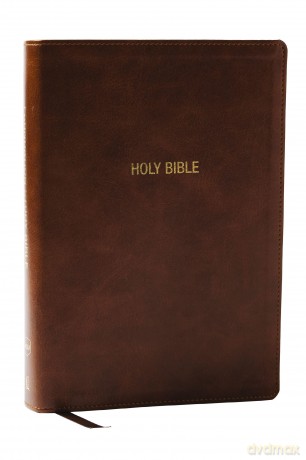 NKJV Foundation Study Bible, Wide-Margin, Brown Leathersoft, Red Letter: New King James Version, Brown, Red Letter [KSIĄŻKA]