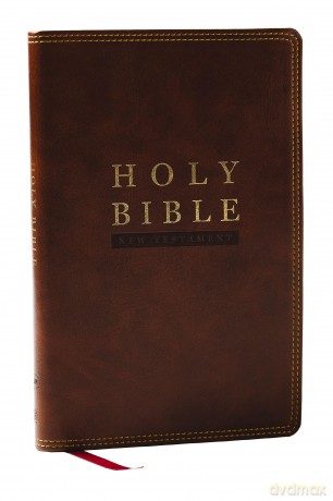 NKJV Super Giant Print New Testament, Brown Leathersoft, Red Letter, Comfort Print (Thumb Indexed) [KSIĄŻKA]