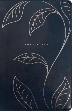 NLT Personal Size Giant Print Bible, Filament Enabled (LeatherLike, Navy Vines, Red Letter) [KSIĄŻKA]