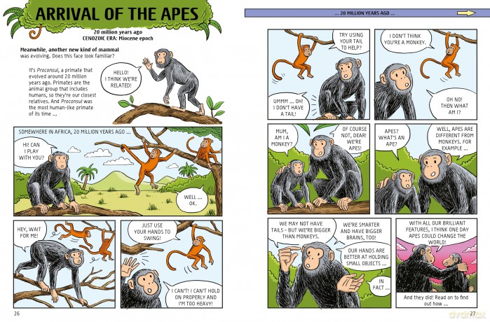 Part 2 From Dinosaurs to Now (A Comic Strip History of Planet Earth) - Anna Claybourne [KSIĄŻKA]