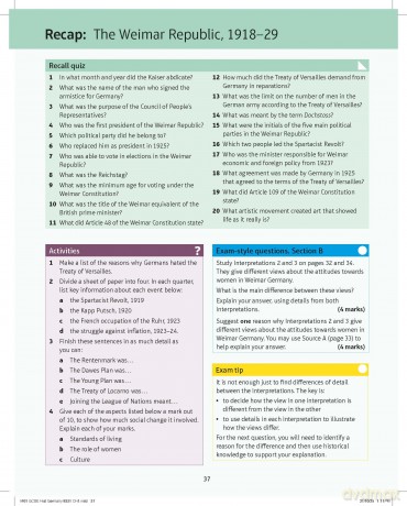 Pearson Edexcel GCSE (9-1) History Weimar and Nazi Germany, 1918-1939 2nd edition - John Child [KSIĄŻKA]