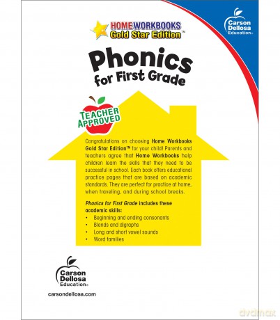 Phonics for First Grade, Grade 1: Gold Star Edition (Home Workbooks: Gold Star Edition) - Carson Education [KSIĄŻKA]