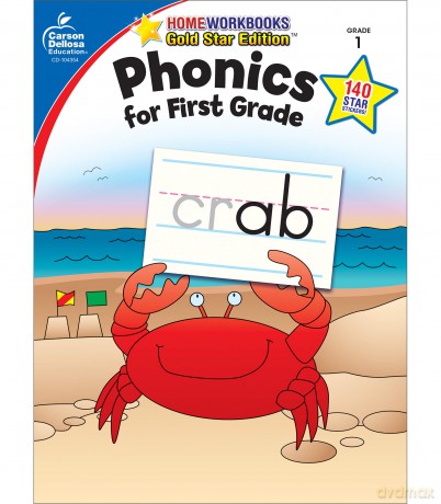 Phonics for First Grade, Grade 1: Gold Star Edition (Home Workbooks: Gold Star Edition) - Carson Education [KSIĄŻKA]