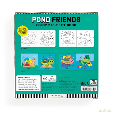 Pond Friends Color Magic Bath Book - Clementine Derdodit [KSIĄŻKA]