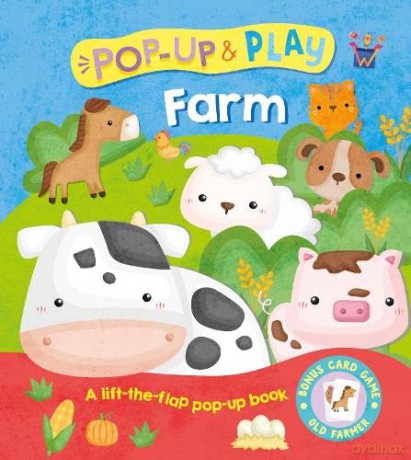 Pop up Book farm: With Playing card game - J J Lachowitch [KSIĄŻKA]