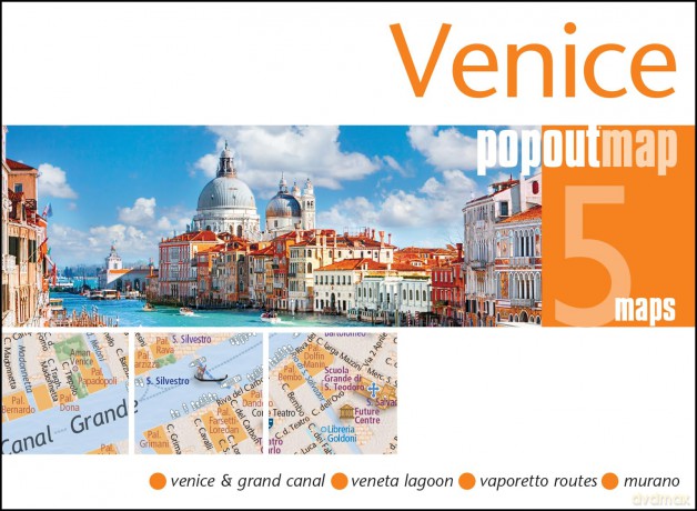PopOut Map Venice - Pocket-Sized Pop-Up Street Map of Venice | Canal | Murano | Vaporetto Routes | Compact Travel Map: Pocket size, pop up city map of Venice [KSIĄŻKA]
