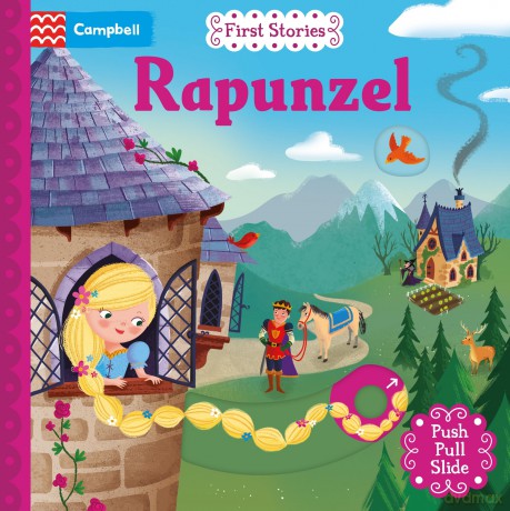 Rapunzel: A Push, Pull, Slide retelling of a beloved magical fairy tale for toddlers (Campbell First Stories) - Campbell Books [KSIĄŻKA]