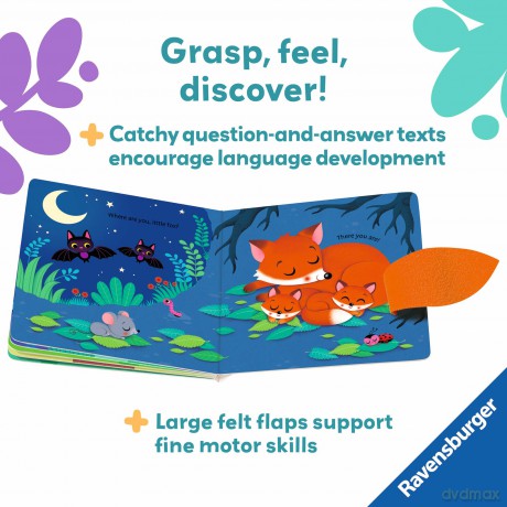 Ravensburger Play+ Are You Hiding, Little Fox - Infant and Baby Sensory Book - Toddler Activity and Developments - 12 Months+ - Unknown [KSIĄŻKA]