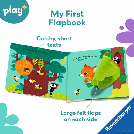 Ravensburger Play+ Are You Hiding, Little Fox - Infant and Baby Sensory Book - Toddler Activity and Developments - 12 Months+ - Unknown [KSIĄŻKA]