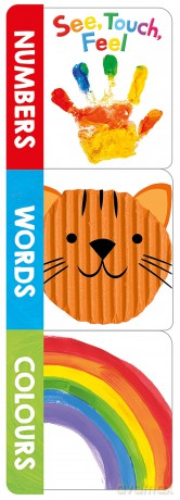 See, Touch, Feel Words, Numbers, Colours (Chunky Set): With 3 mini board books - Priddy Books [KSIĄŻKA]
