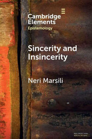 Sincerity and Insincerity (Elements in Epistemology) - Marsili Neri [KSIĄŻKA]