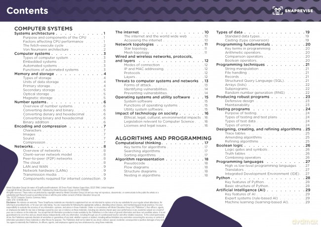 SnapRevise GCSE Computer Science Notes - Veena Peter [KSIĄŻKA]
