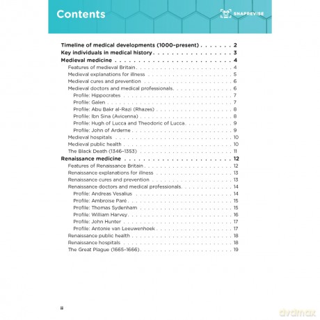SnapRevise GCSE History Summary Notes: Medicine and Health in Britain - Sabiha Khan [KSIĄŻKA]