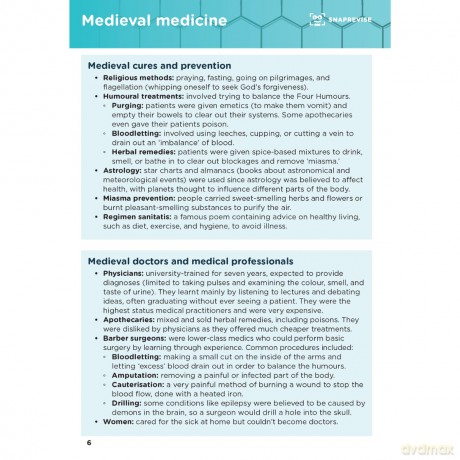 SnapRevise GCSE History Summary Notes: Medicine and Health in Britain - Sabiha Khan [KSIĄŻKA]