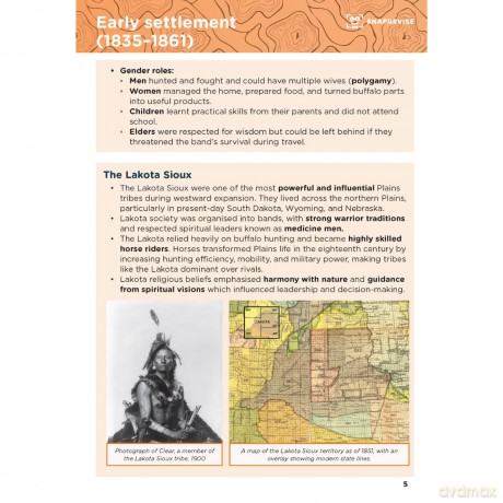SnapRevise GCSE History Summary Notes: The American West - Sabiha Khan [KSIĄŻKA]