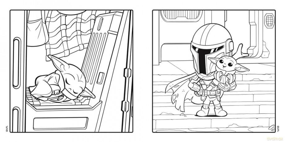 Star Wars The Mandalorian and Grogu: A Cute and Cosy Colouring Book - Walt Disney [KSIĄŻKA]