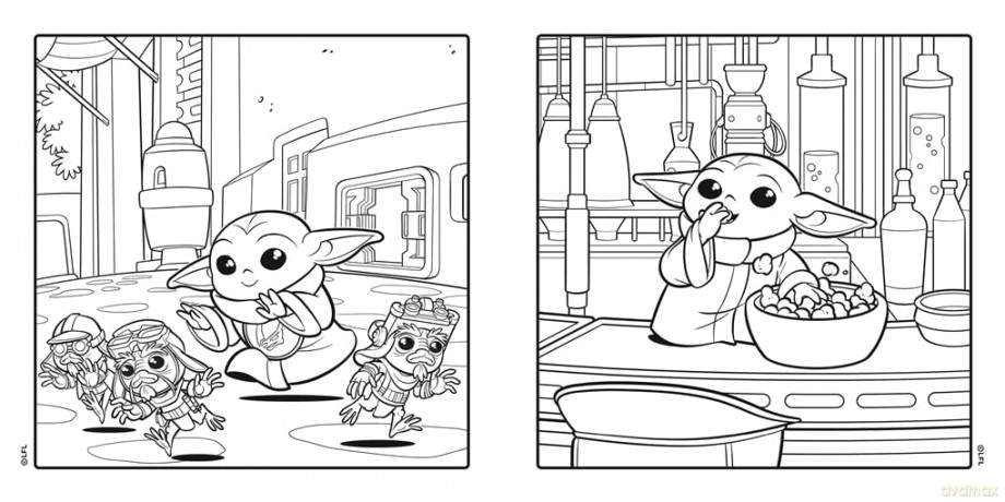 Star Wars The Mandalorian and Grogu: A Cute and Cosy Colouring Book - Walt Disney [KSIĄŻKA]