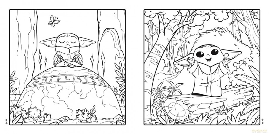 Star Wars The Mandalorian and Grogu: A Cute and Cosy Colouring Book - Walt Disney [KSIĄŻKA]
