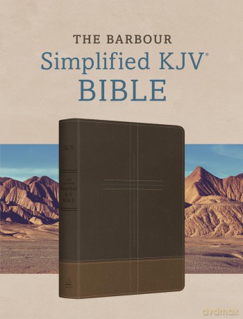 The Barbour Simplified KJV Bible--Deluxe Edition (Two-Tone Brown Stitched Cross) - Barbour Bibles [KSIĄŻKA]