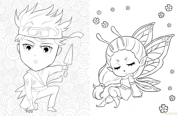 The Big Book of Kawaii Manga World Coloring: 130+ Coloring Pages - Piuuvy Et Al [KOMIKS]