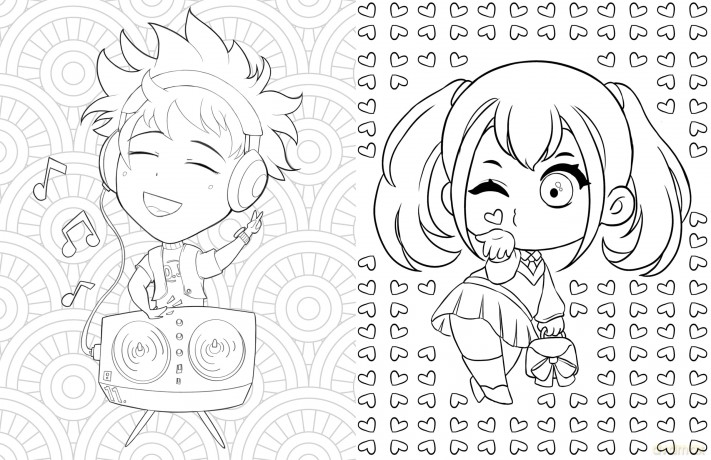 The Big Book of Kawaii Manga World Coloring: 130+ Coloring Pages - Piuuvy Et Al [KOMIKS]