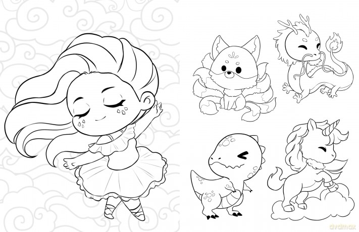 The Big Book of Kawaii Manga World Coloring: 130+ Coloring Pages - Piuuvy Et Al [KOMIKS]