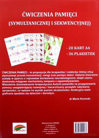 Ćwiczenia pamięci symultaniczej i sekwencyjnej 1 [KSIĄŻKA]