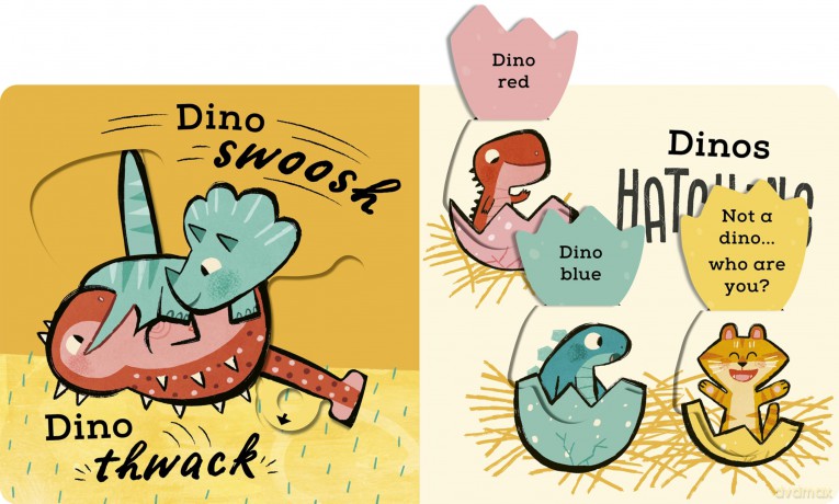 The Dino Book (Peek, Pull, Explore) - Becky Davies [KSIĄŻKA]