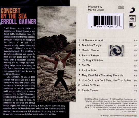 Erroll Garner: Concert By The Sea [CD]