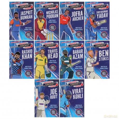 The Greatest Cricket Stars 10 Book Collection by Thomas Scoble (Book Box Set for Kids Which Includes The Incredible Journey of One of the World's Greatest Cricketers, Perfect for Ages 7-9!) - No Author Stated [KSIĄŻKA]