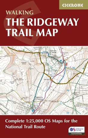The Ridgeway Trail Map: Complete 1:25,000 OS Maps for the National Trail Route (Cicerone National Trail Maps) - Steve Davison [KSIĄŻKA]