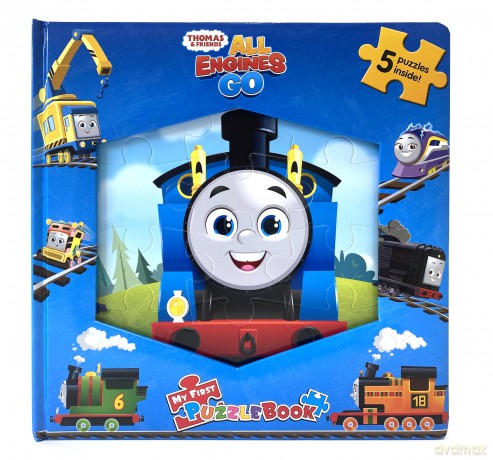 Thomas All Engines Go My First Puzzle Book - Jigsaw Puzzles for kids, 10-page board book, 5 puzzles to enjoy [KSIĄŻKA]